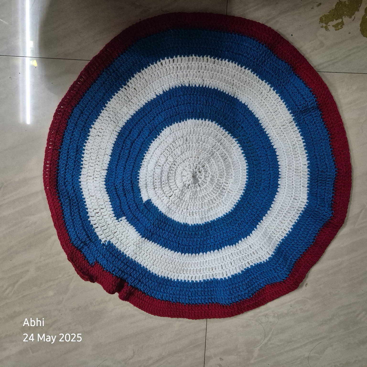 Handmade Crochet Round Rug / Floor Mat